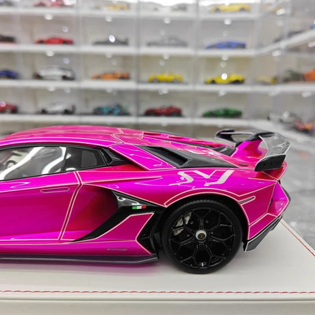 [CE] 1:18 Lamborghini 2020 Aventador SVJ Purple Model Car Resin