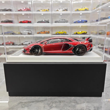[CE] 1:18 Lamborghini 2020 Aventador SVJ Red Model Car Resin