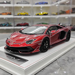 [CE] 1:18 Lamborghini 2020 Aventador SVJ punainen pienoismalli Hartsi