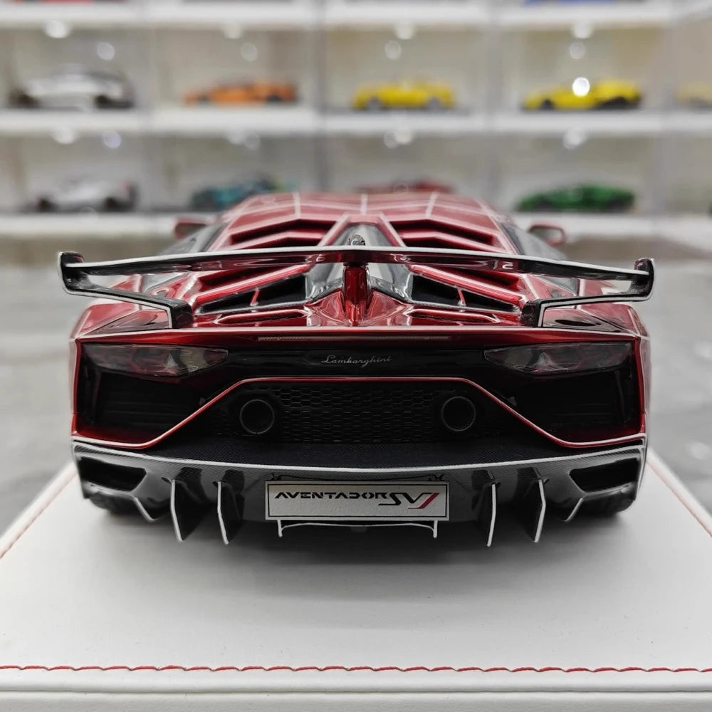 [CE] 1:18 Lamborghini 2020 Aventador SVJ punainen pienoismalli Hartsi