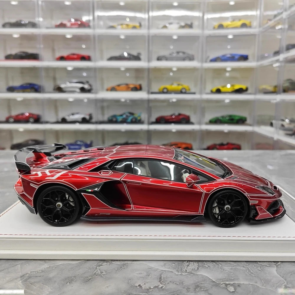 [CE] 1:18 Lamborghini 2020 Aventador SVJ rood modelauto Hars