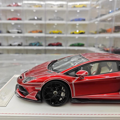 [CE] 1:18 Lamborghini 2020 Aventador SVJ Red Model Car Resin