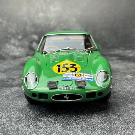 Ferrari 1962 250 GTO #153 Green 1:18 Tour de France diecast collectible model by CMC - view 1