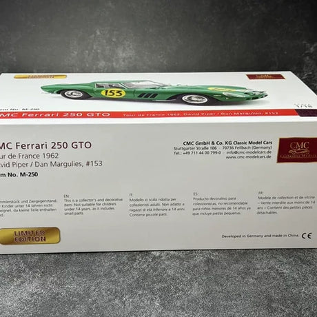 Ferrari 1962 250 GTO #153 Green 1:18 Tour de France diecast collectible model by CMC - view 10