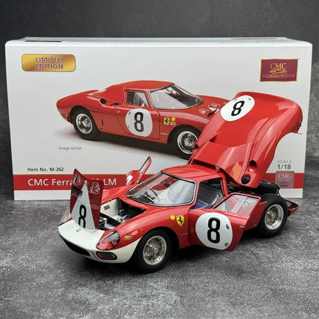 Ferrari 1964 250 LM #8 Red 1:18 Reims 12h diecast collectible model by CMC - view 15