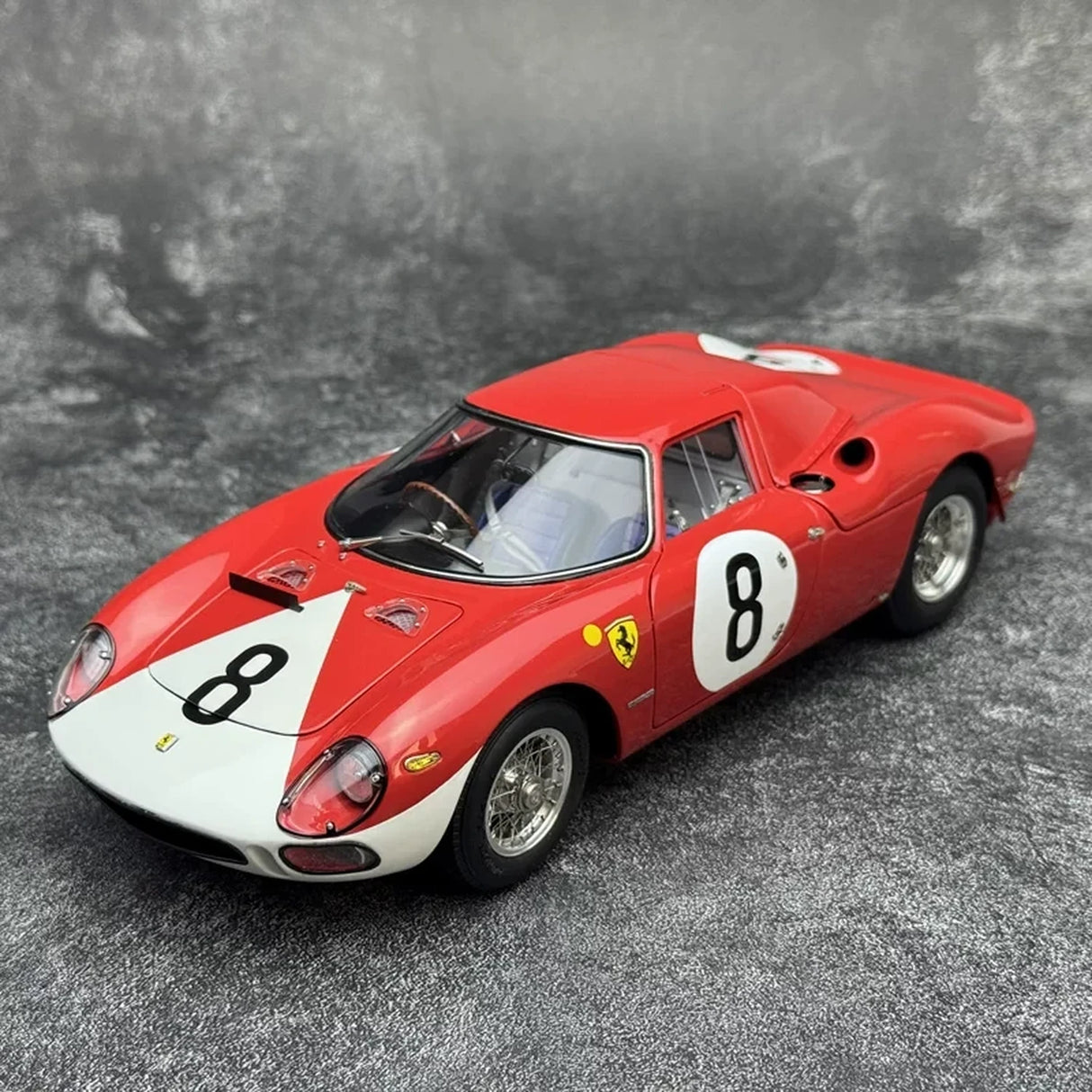 Ferrari 1964 250 LM #8 Red 1:18 Reims 12h diecast collectible model by CMC - view 3
