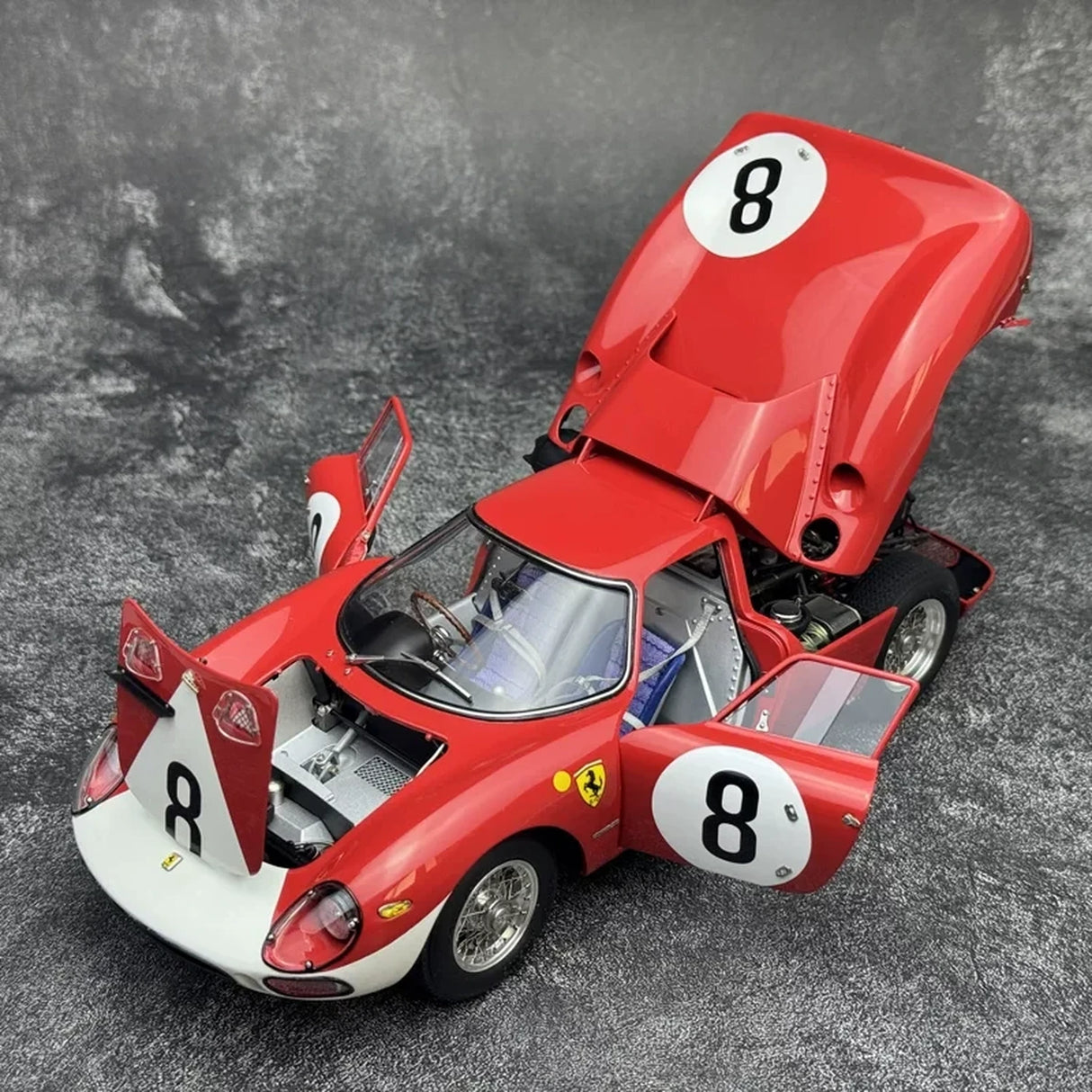 Ferrari 1964 250 LM #8 Red 1:18 Reims 12h diecast collectible model by CMC - view 4