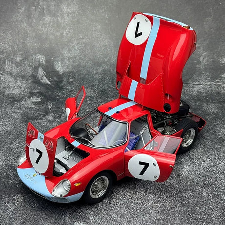 Ferrari 1964 250 LM #7 Red 1:18 Winner Reims 12h diecast collectible model by CMC - view 2