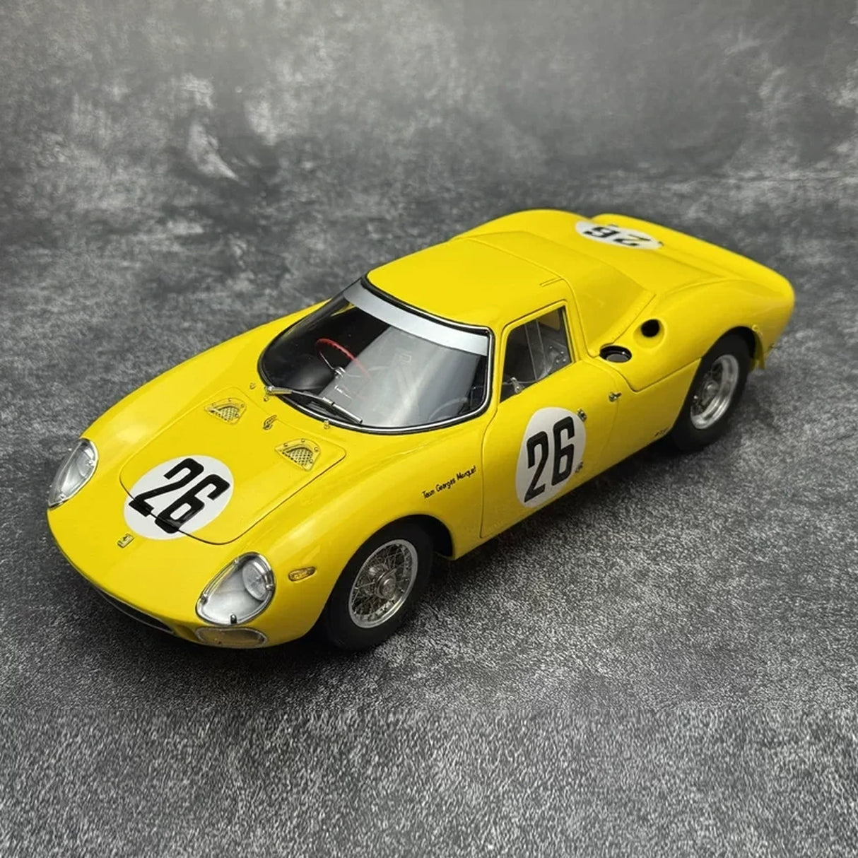 Ferrari 1965 250 LM #26 Gelb 1:18 2nd 24h Le Mans Druckguss-Sammlermodell von CMC - Ansicht 2