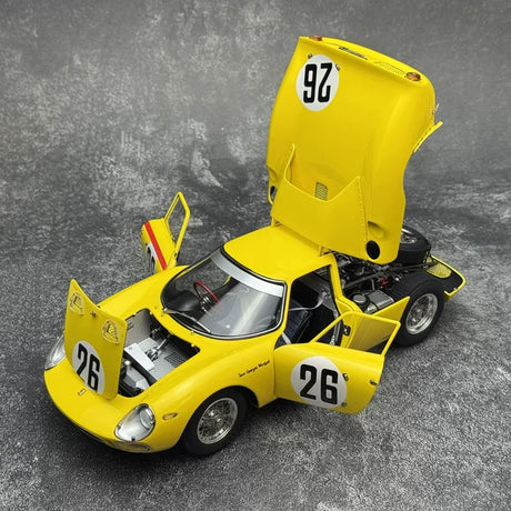 Ferrari 1965 250 LM #26 Yellow 1:18 2nd 24h Le Mans diecast collectible model by CMC - view 3