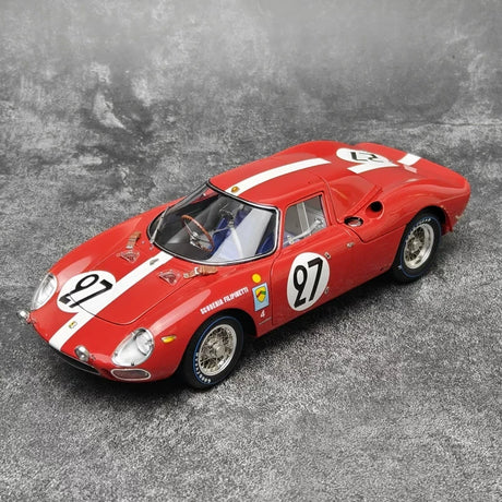 Ferrari 1965 250 LM #27 Red 1:18 6th 24h Le Mans diecast collectible model by CMC - view 1