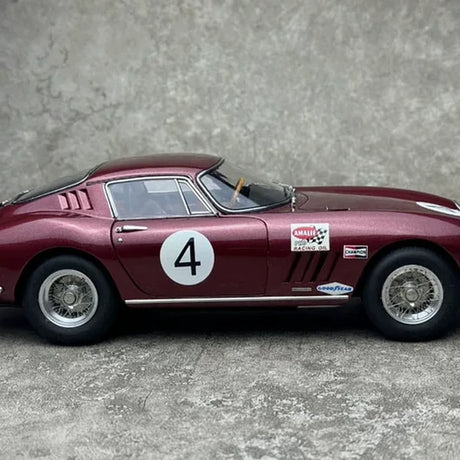 Ferrari 1966 275 GTB-C #4 Burgundy 1:18 Nassau Tourist Trophy diecast collectible model by CMC - view 7