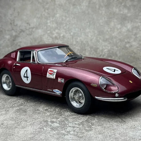 Ferrari 1966 275 GTB-C #4 Burgundy 1:18 Nassau Tourist Trophy diecast collectible model by CMC - view 8
