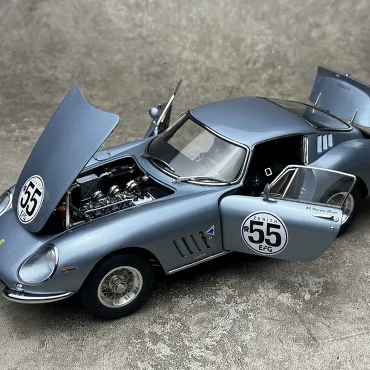 Ferrari 1966 275 GTB-C #55 Light Blue 1:18 Spa Classic 2012-2013 diecast collectible model by CMC - view 3