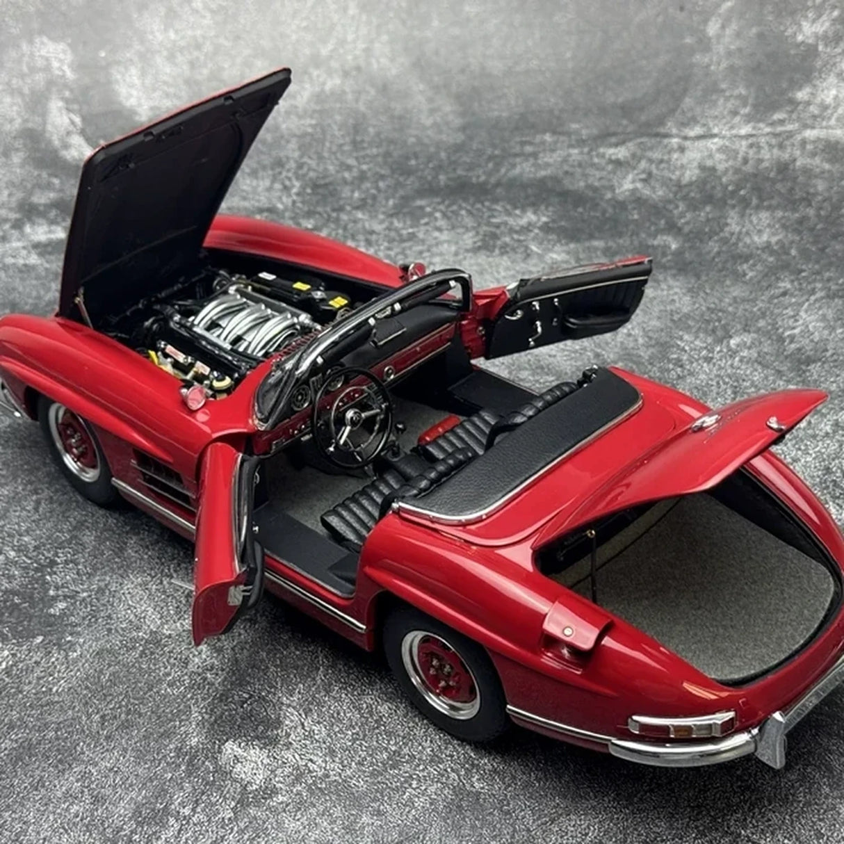 [CMC] 1:18 Mercedes-Benz 1957 300 SL W198 Roadster Rotes Modellauto-Druckguss