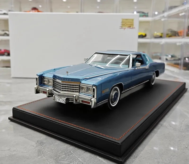 1:18 Cadillac 1978 Eldorado Biarritz Coupe Blue Die Cast Model Car