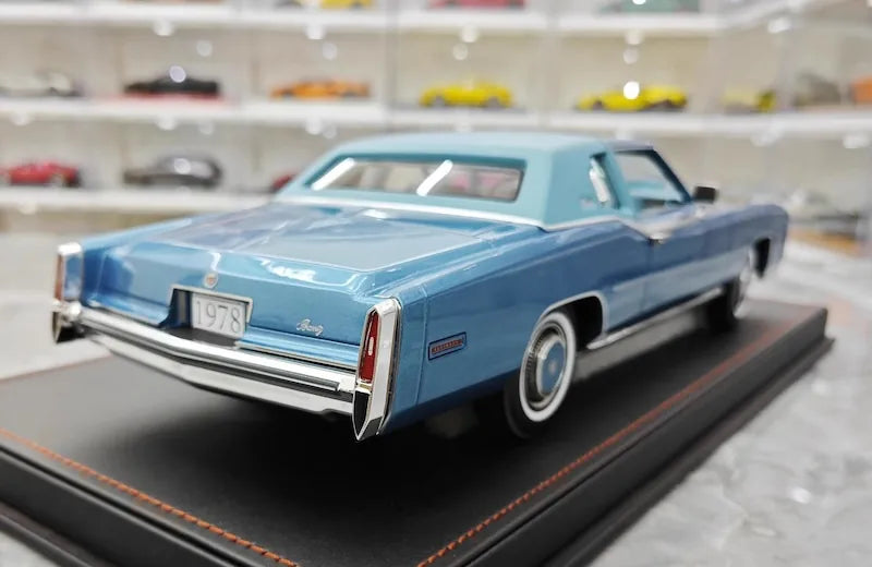 1:18 Cadillac 1978 Eldorado Biarritz Coupe Blue Die Cast Model Car