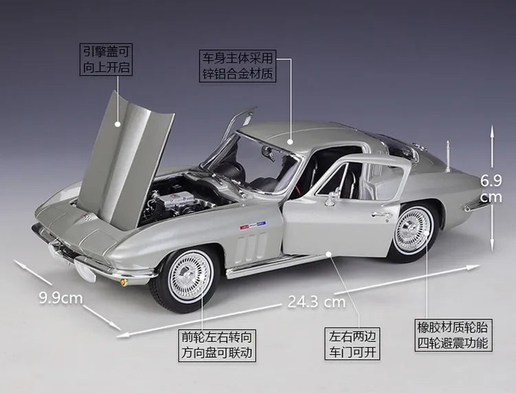 1:18 Chevrolet 1965 Corvette Die Cast Model Car