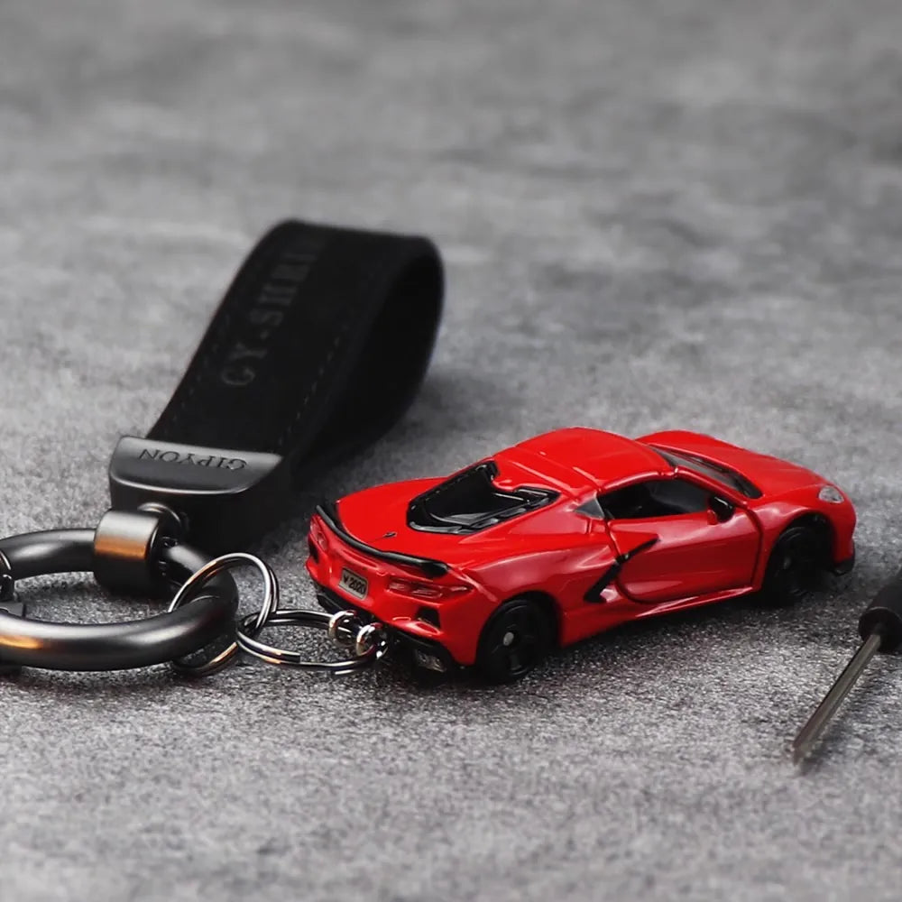 Chevrolet Corvette C8 Keychain 1:64 Model Car Keychain