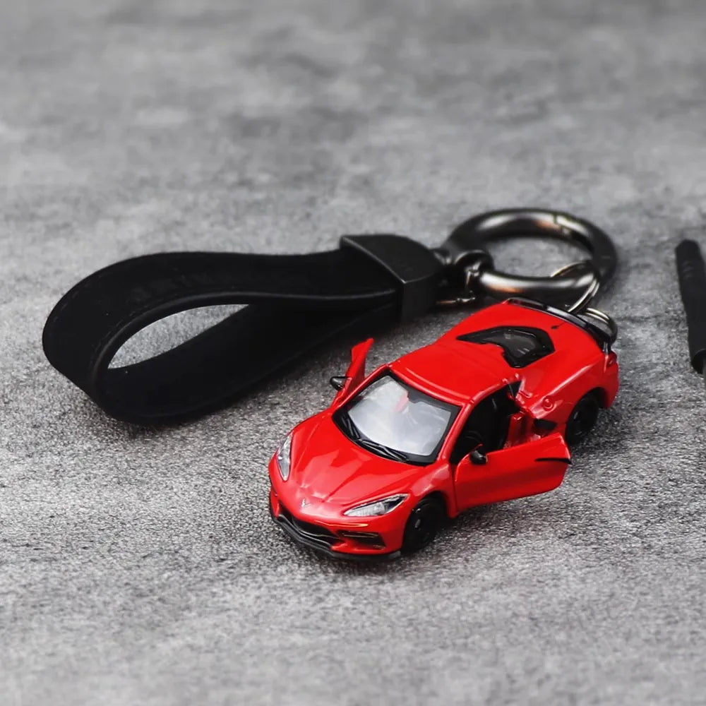 Chevrolet Corvette C8 Keychain 1:64 Model Car Keychain