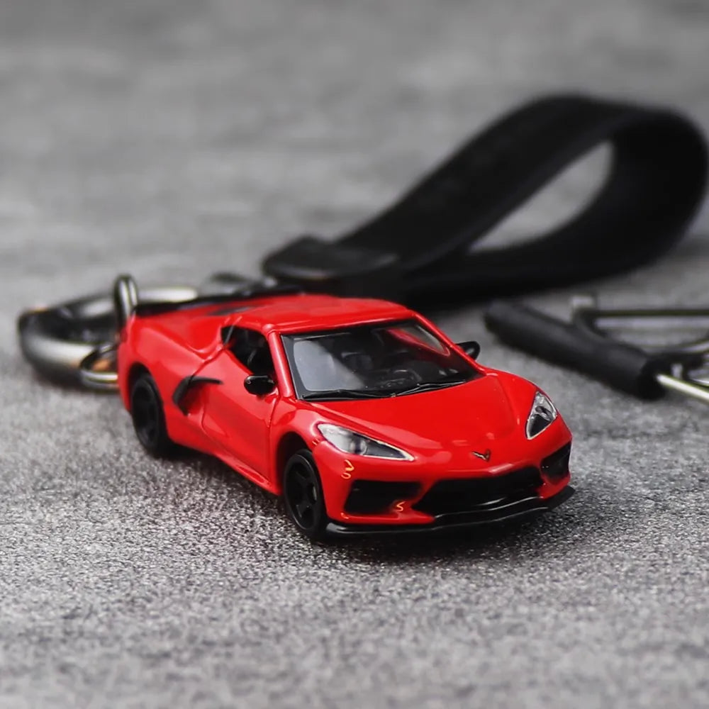 Chevrolet Corvette C8 Keychain 1:64 Model Car Keychain