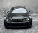 DCM BMW 2001 M3 GTR E46 Black 1:18 – Modello da collezione in pressofuso