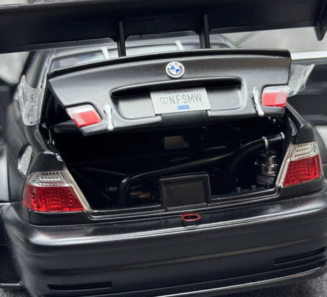 DCM BMW 2001 M3 GTR E46 Black 1:18 – Modello da collezione in pressofuso