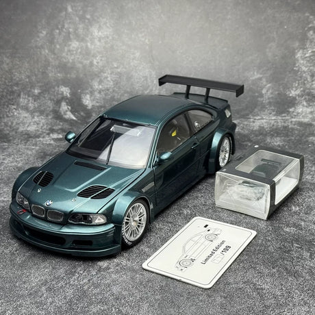 DCM BMW 2001 M3 GTR E46 Blue 1:18 – Modello da collezione in metallo pressofuso