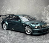 DCM BMW 2001 M3 GTR E46 Blue 1:18 – Modello da collezione in metallo pressofuso