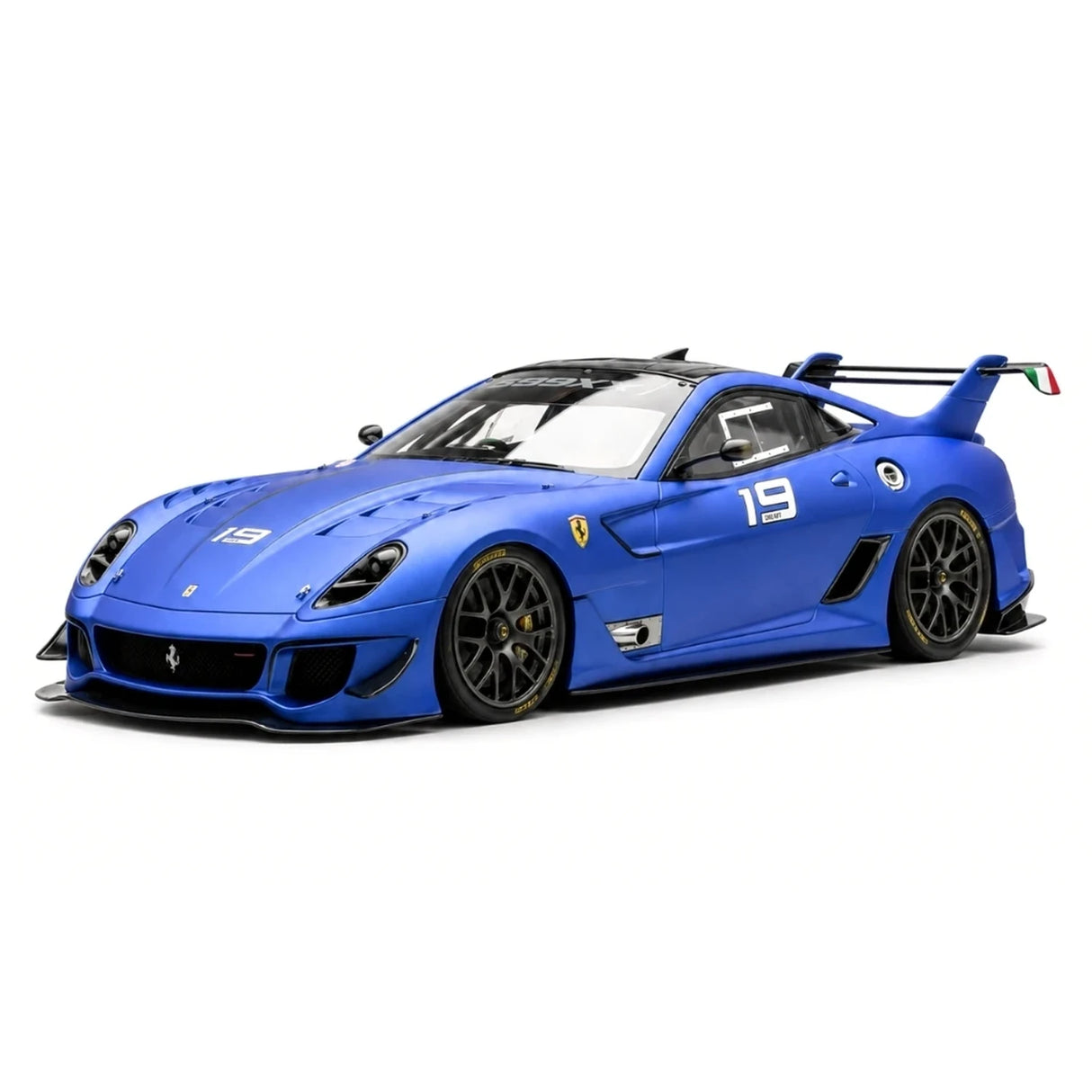 Ferrari 2011 599XX Evo #19 Matte Blue 1:18 hartsinen keräilymalli Davis &amp; Giovanni – katso 11