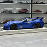 Ferrari 2011 599XX Evo #19 Matte Blue 1:18 hartsinen keräilymalli Davis &amp; Giovanni - katso 4