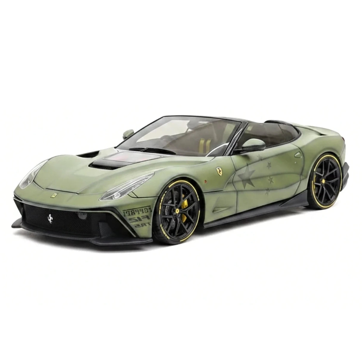 Davis &amp; Giovanni Ferrari 2014 F12 TRS Metallic Dark Green 1:18 – Resina da collezione per modelli in resina