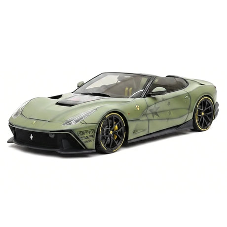Davis &amp; Giovanni Ferrari 2014 F12 TRS Metallic Dark Green 1:18 – Resina da collezione per modelli in resina