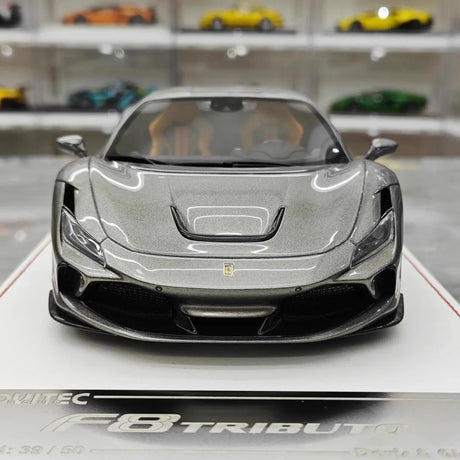 [Davis & Giovanni] 1:18 Ferrari 2019 F8 Tributo Novitec Gray Model Car Resin