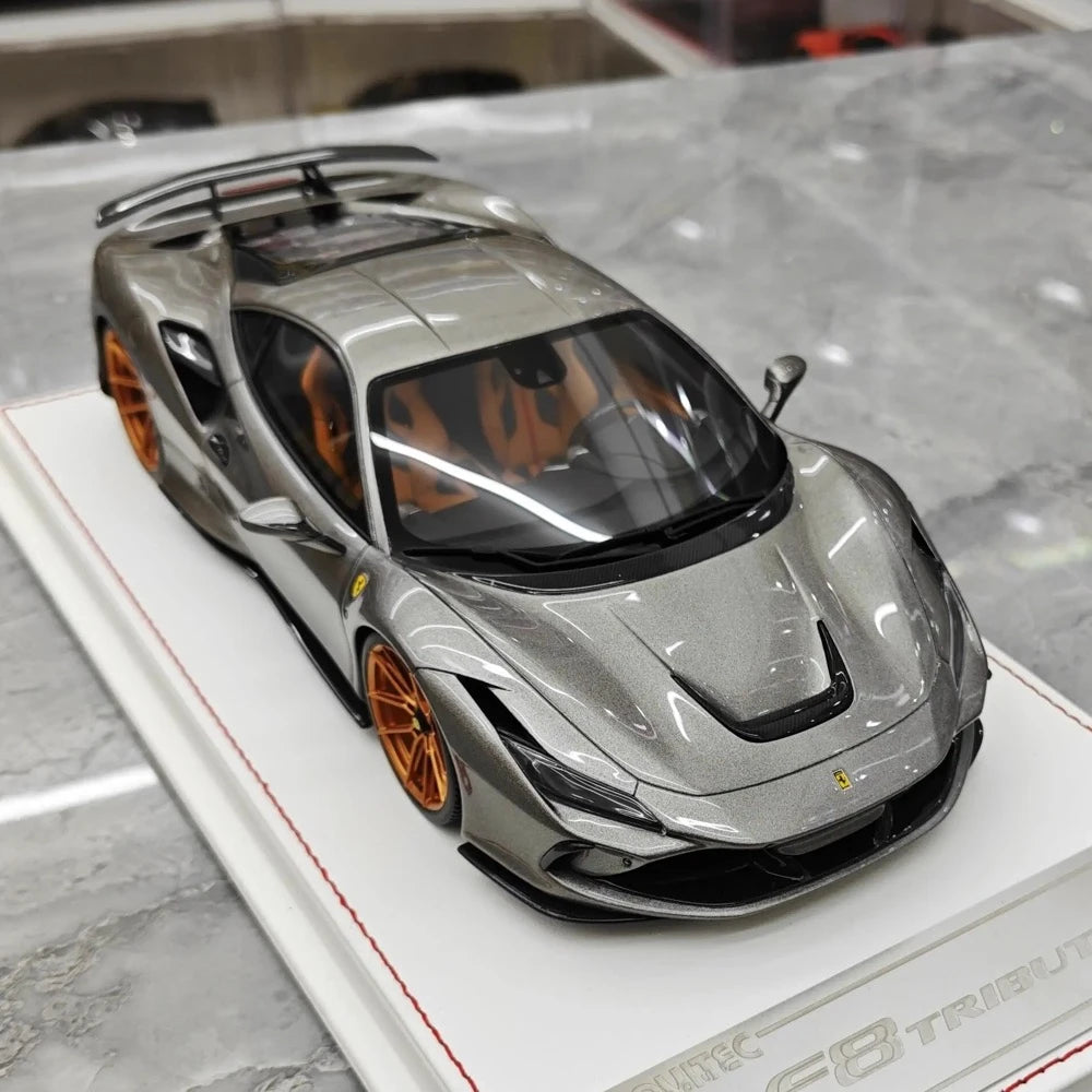 [Davis & Giovanni] 1:18 Ferrari 2019 F8 Tributo Novitec Gray Model Car Resin