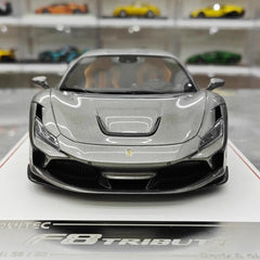 [Davis & Giovanni] 1:18 Ferrari 2019 F8 Tributo Novitec Gray Model Car Resin