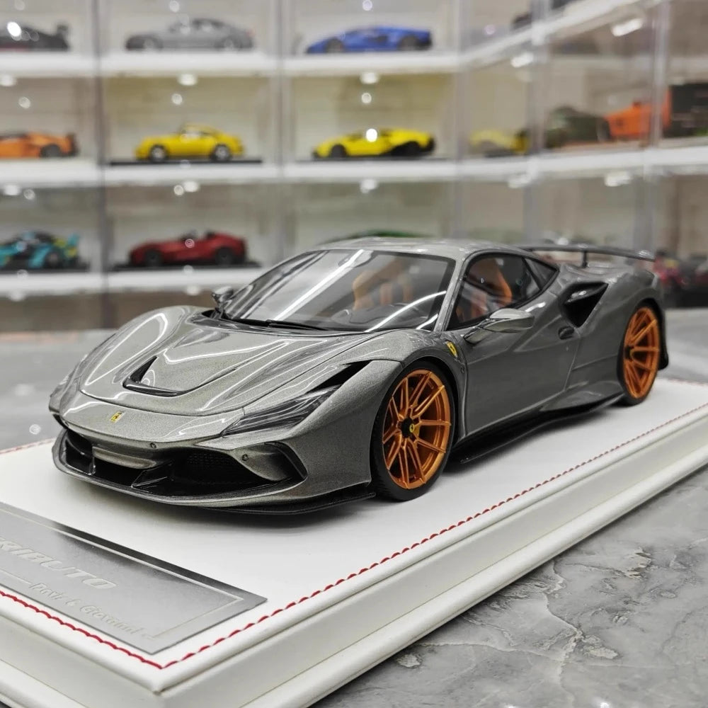 [Davis & Giovanni] 1:18 Ferrari 2019 F8 Tributo Novitec Gray Model Car Resin