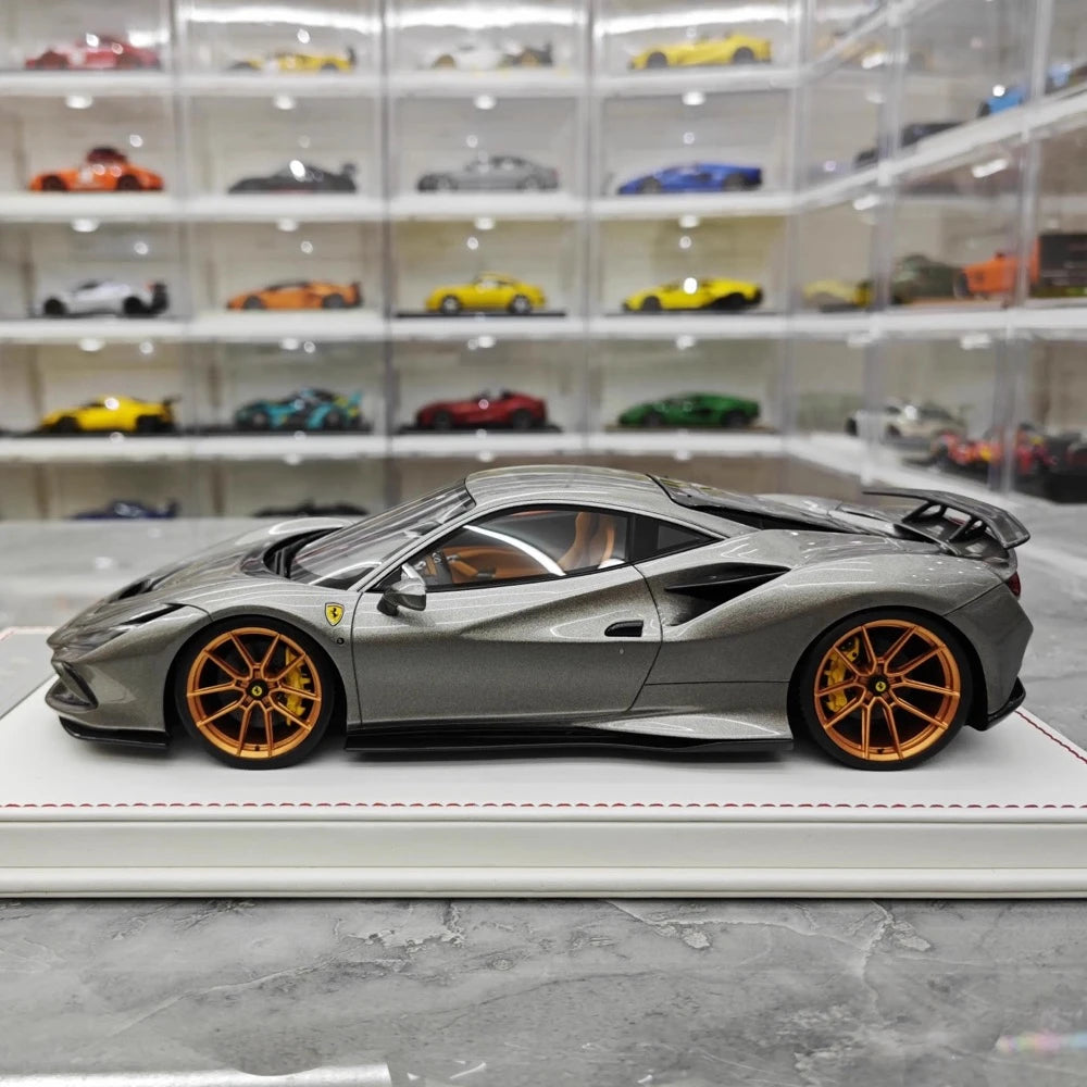 [Davis & Giovanni] 1:18 Ferrari 2019 F8 Tributo Novitec Gray Model Car Resin