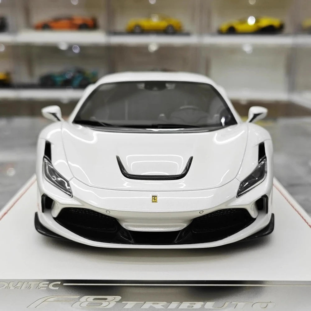 [Davis & Giovanni] 1:18 Ferrari 2019 F8 Tributo Novitec White Model Car Resin