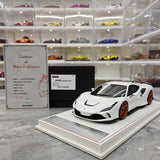 [Davis & Giovanni] 1:18 Ferrari 2019 F8 Tributo Novitec White Model Car Resin