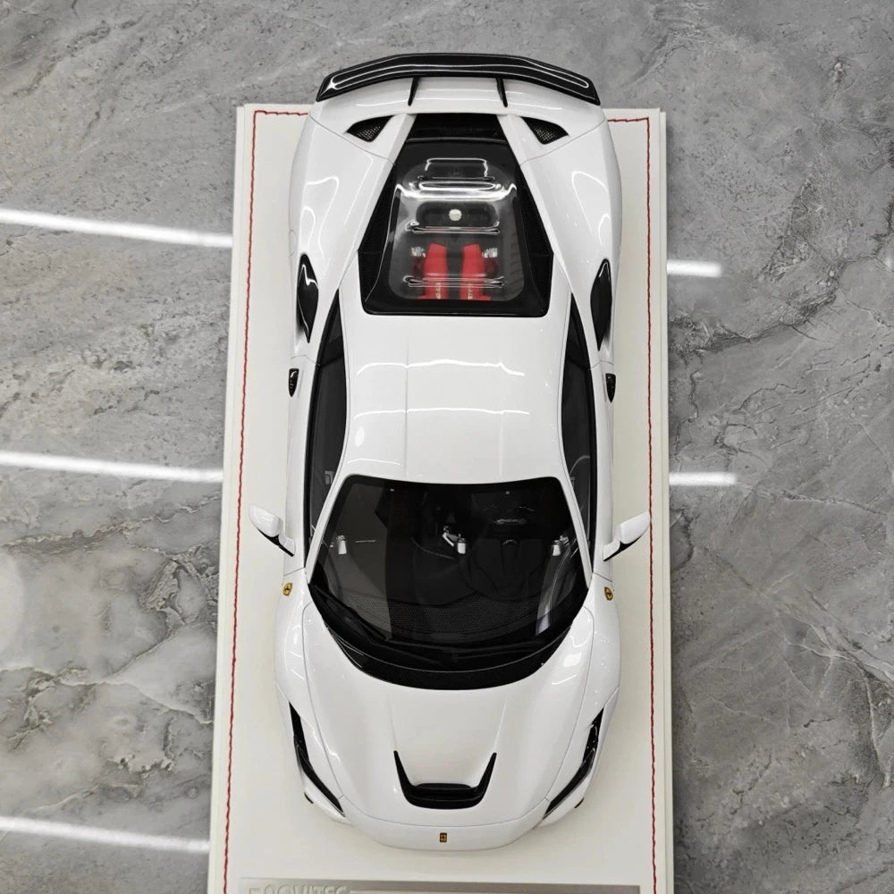 [Davis & Giovanni] 1:18 Ferrari 2019 F8 Tributo Novitec White Model Car Resin
