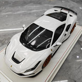 [Davis & Giovanni] 1:18 Ferrari 2019 F8 Tributo Novitec White Model Car Resin