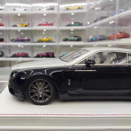 [Davis & Giovanni] 1:18 Rolls-Royce 2013 Wraith Novitec Spofec Blue & Silver Model Car Resin
