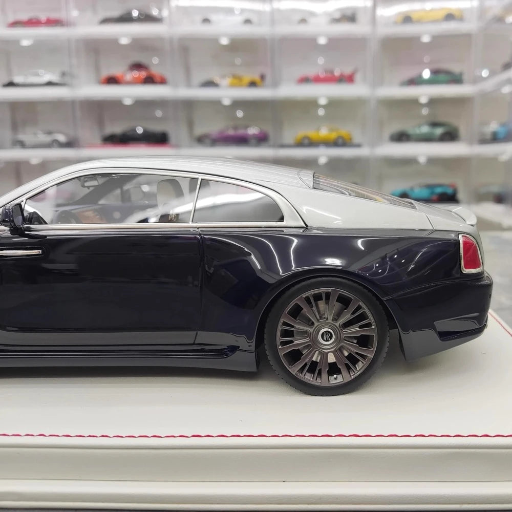 [Davis & Giovanni] 1:18 Rolls-Royce 2013 Wraith Novitec Spofec Blue & Silver Model Car Resin