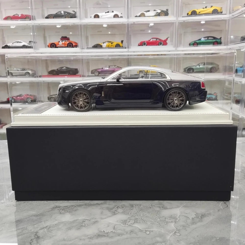 [Davis & Giovanni] 1:18 Rolls-Royce 2013 Wraith Novitec Spofec Blue & Silver Model Car Resin