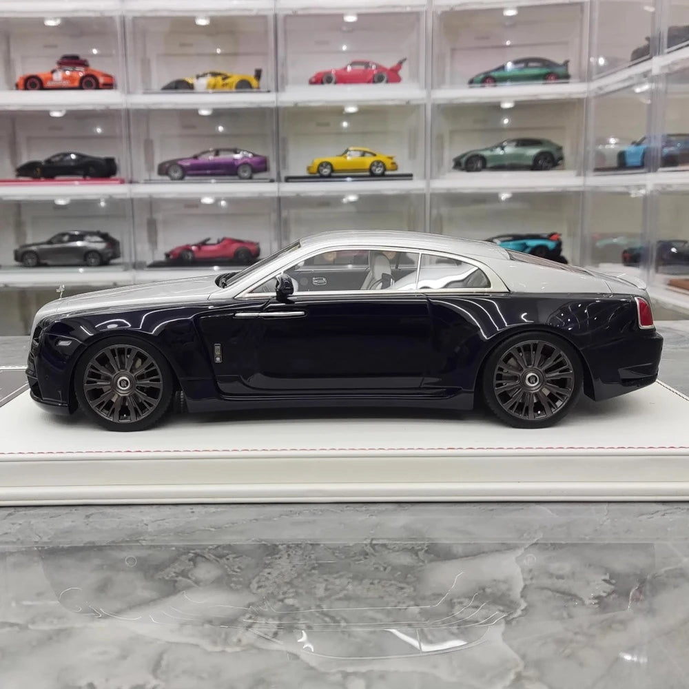 [Davis & Giovanni] 1:18 Rolls-Royce 2013 Wraith Novitec Spofec Blue & Silver Model Car Resin