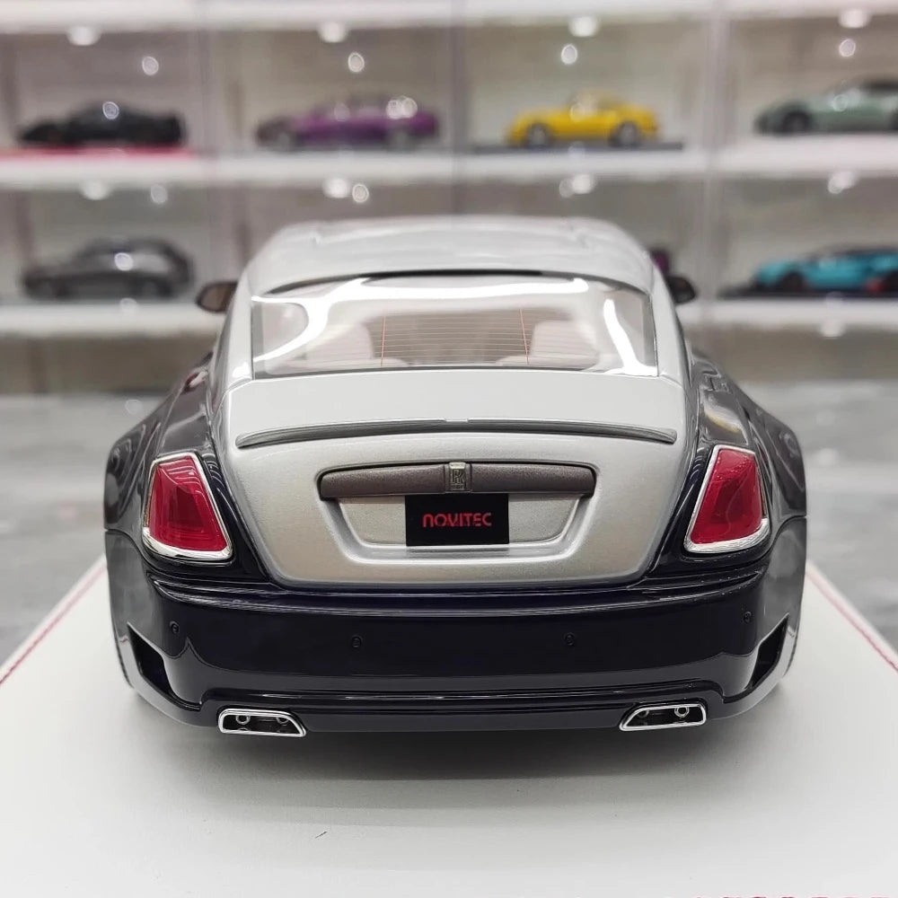 [Davis & Giovanni] 1:18 Rolls-Royce 2013 Wraith Novitec Spofec Blue & Silver Model Car Resin