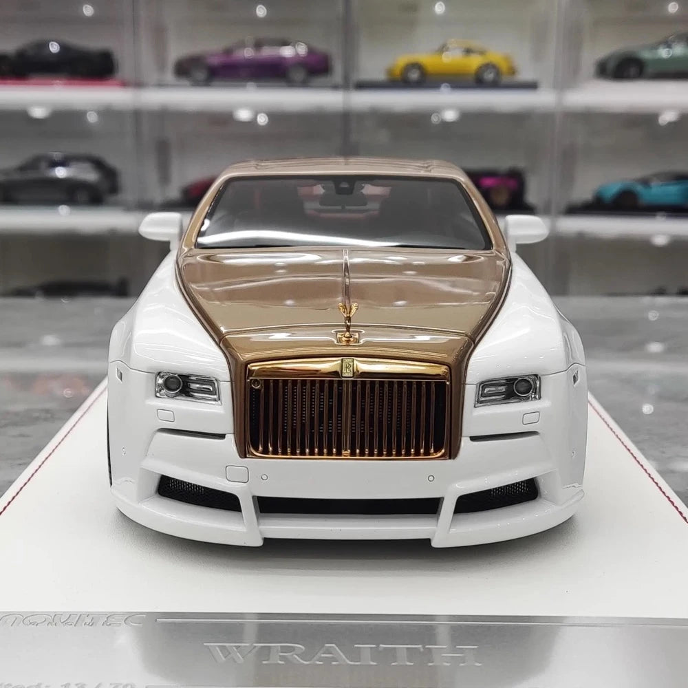 [Davis & Giovanni] 1:18 Rolls-Royce 2013 Wraith Novitec Spofec White & Gold Model Car Resin