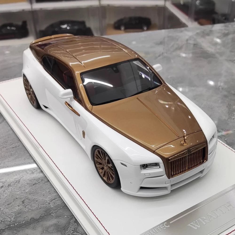 [Davis & Giovanni] 1:18 Rolls-Royce 2013 Wraith Novitec Spofec White & Gold Model Car Resin