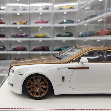 [Davis & Giovanni] 1:18 Rolls-Royce 2013 Wraith Novitec Spofec White & Gold Model Car Resin